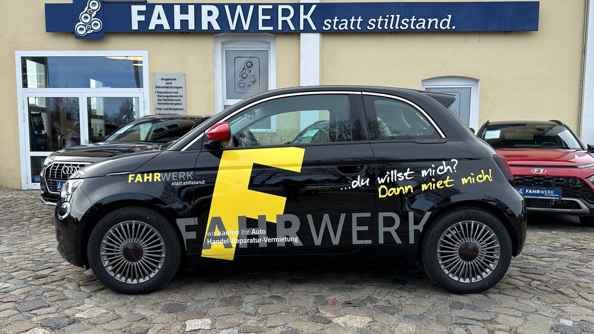 Mietwagen, Werkstattersatzwagen, Fiat 500e