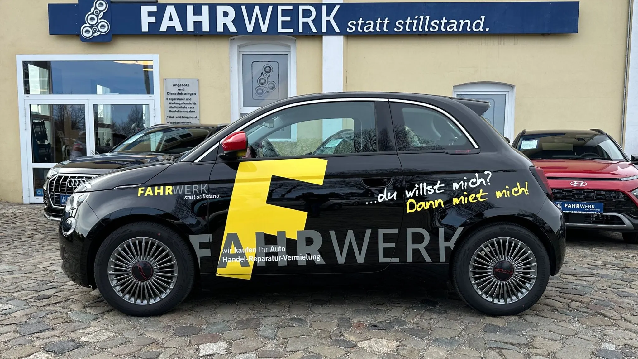 Mietwagen, Werkstattersatzwagen, Fiat 500e