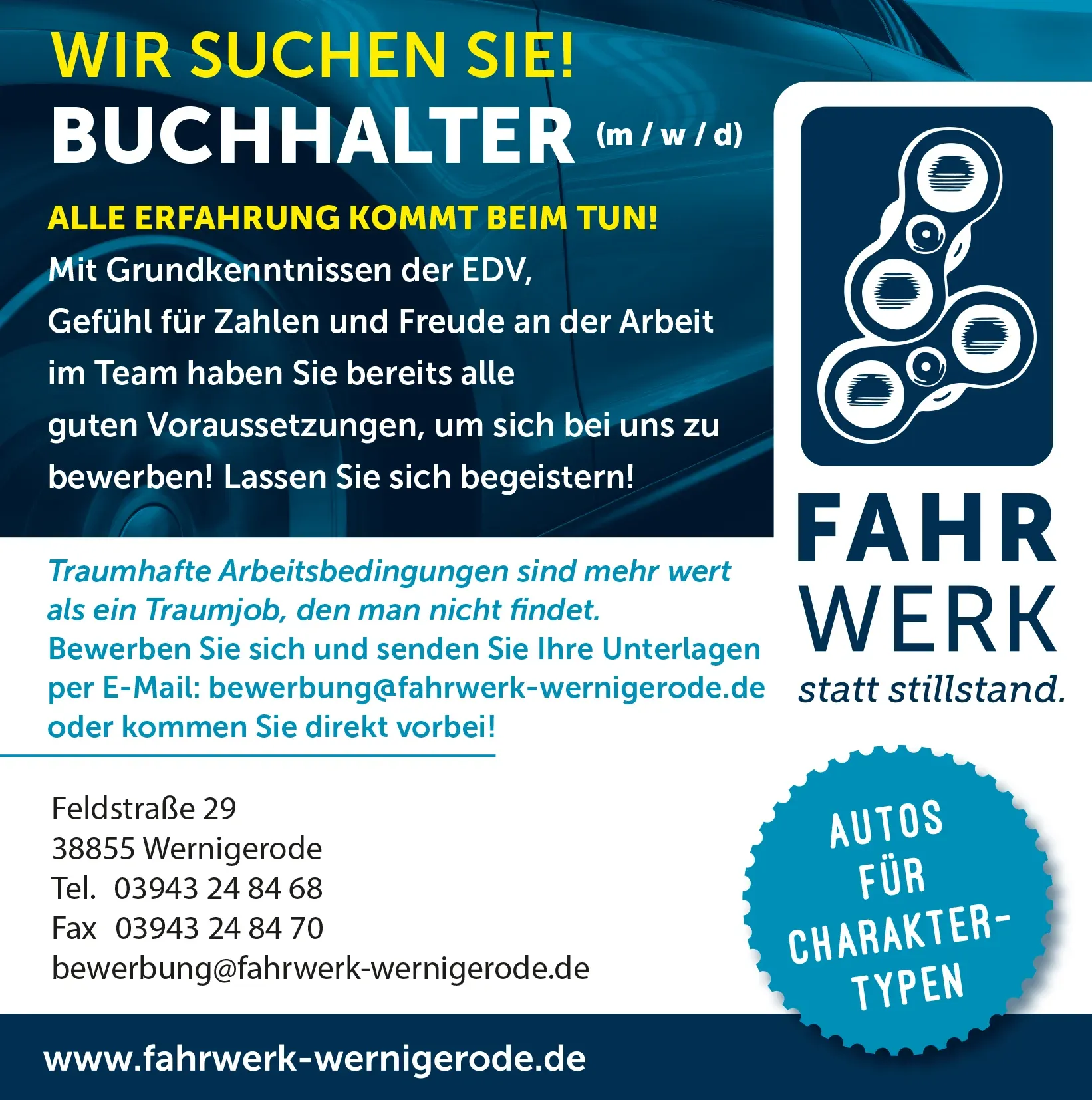 Jobangebot: Buchhalter*in in Wernigerode